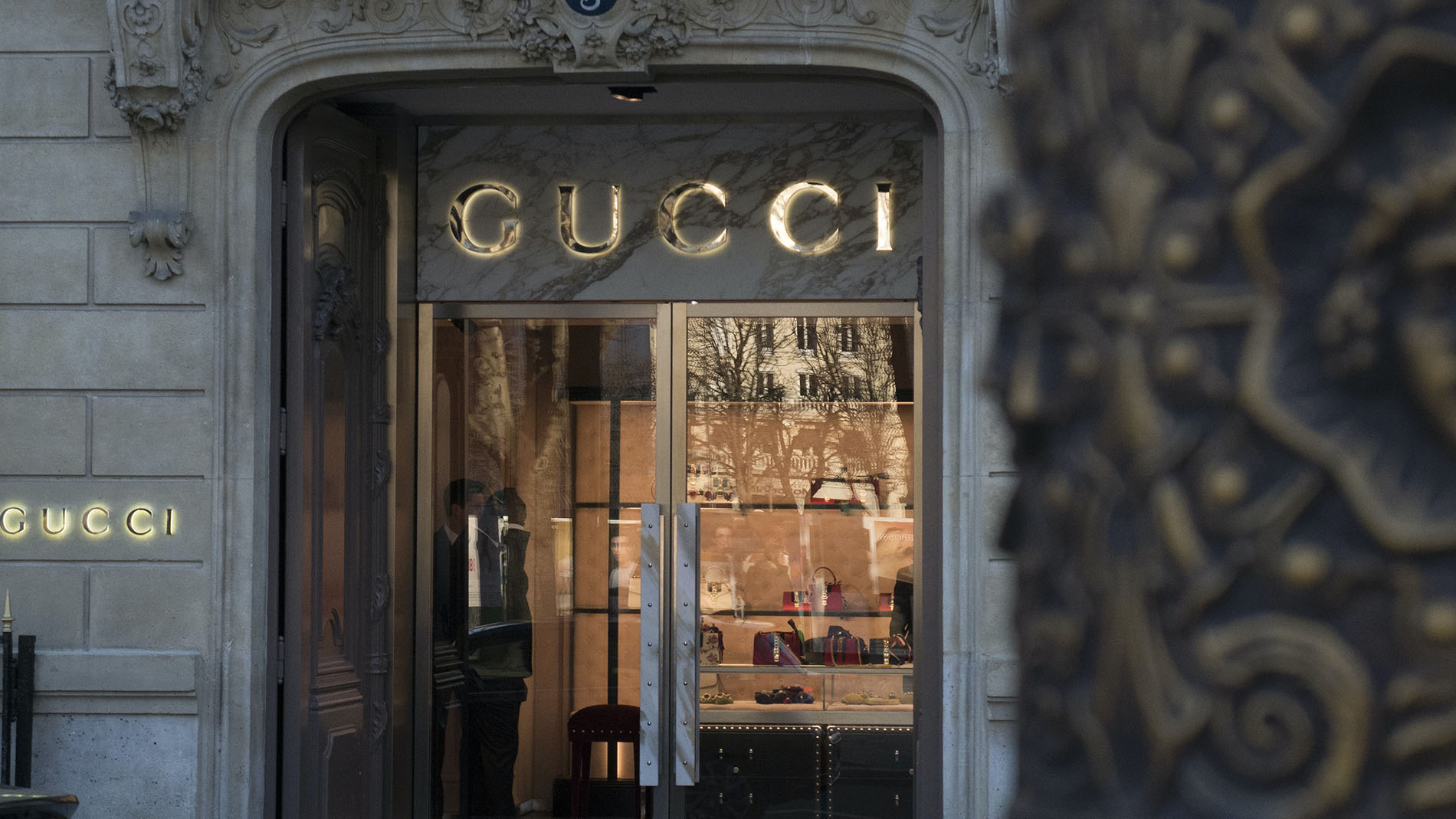 Devanture d'un magasin Gucci